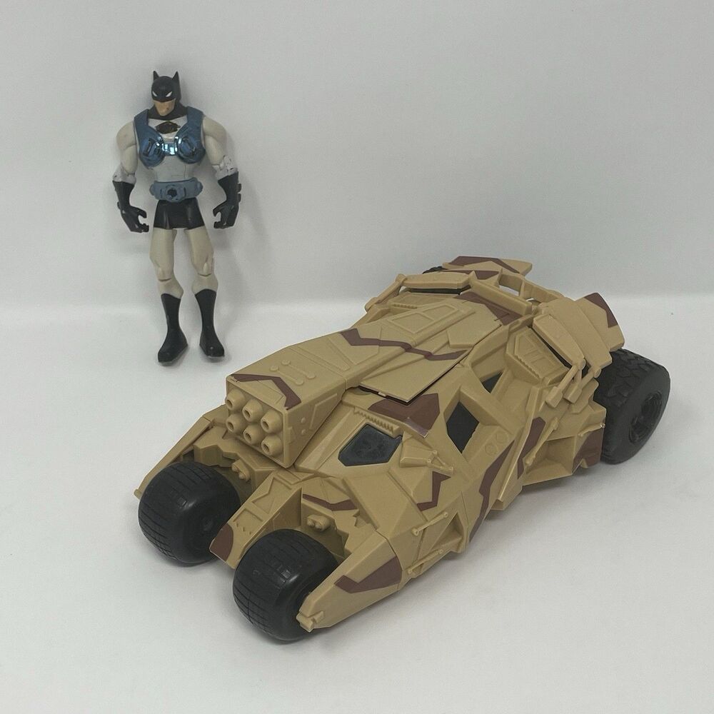 Mattel Batman The‎ Dark Knight Rises Camo Tumbler Batmobile & Action Figure Lot